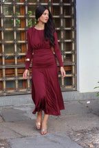 Vestido burdeos | Olimpia