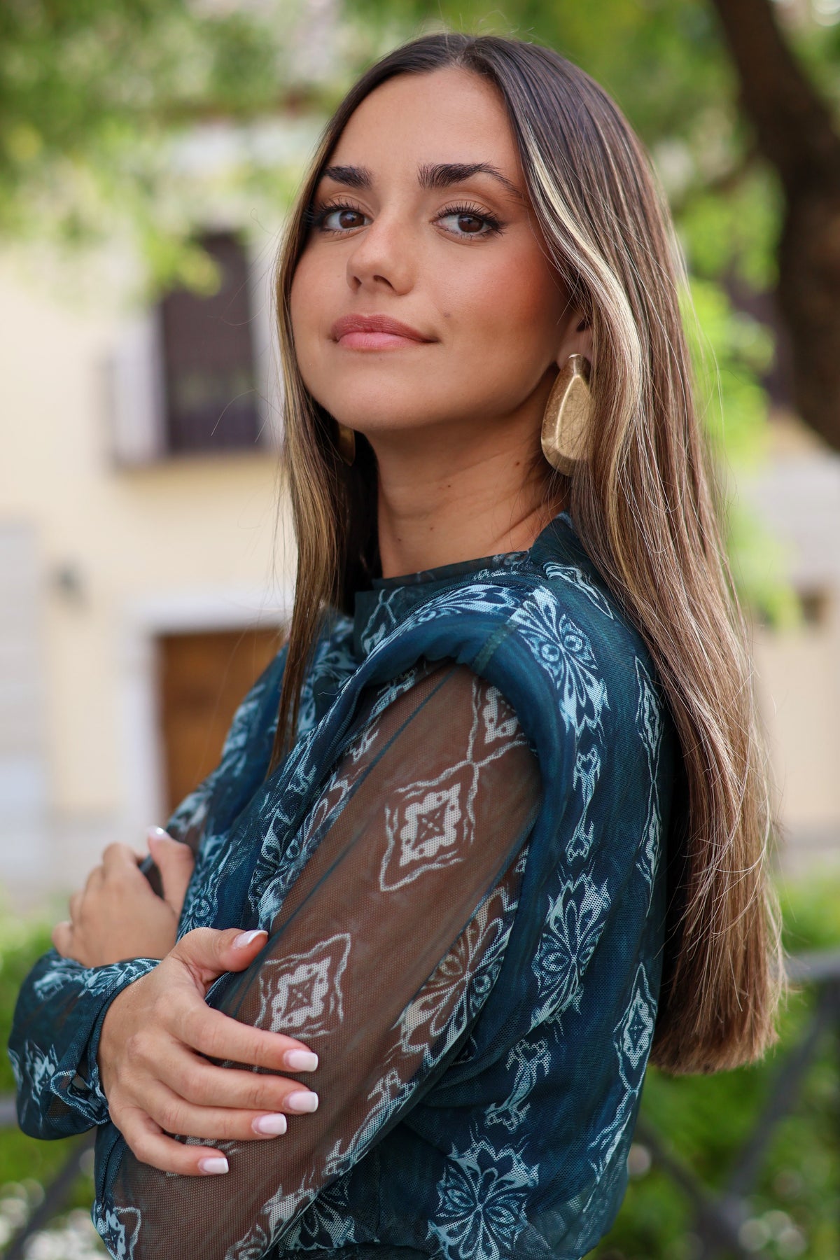 Conjunto estampado turquesa| Novadeli