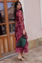 Vestido estampado fucsia| Dalia