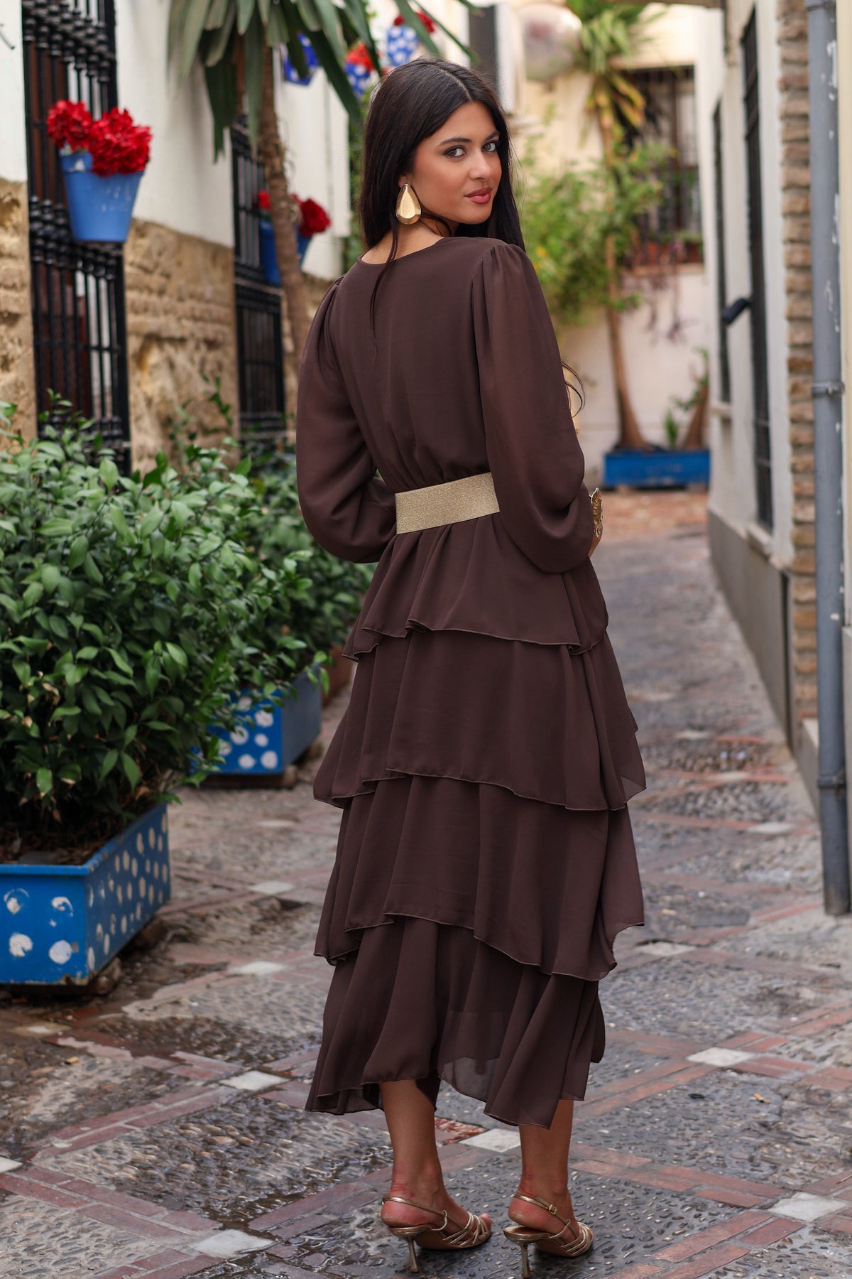 Vestido midi marrón | Córdoba