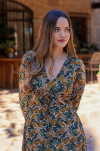 Vestido estampado verde| Vera