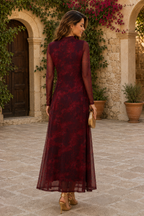 Vestido estampado vino| Shana