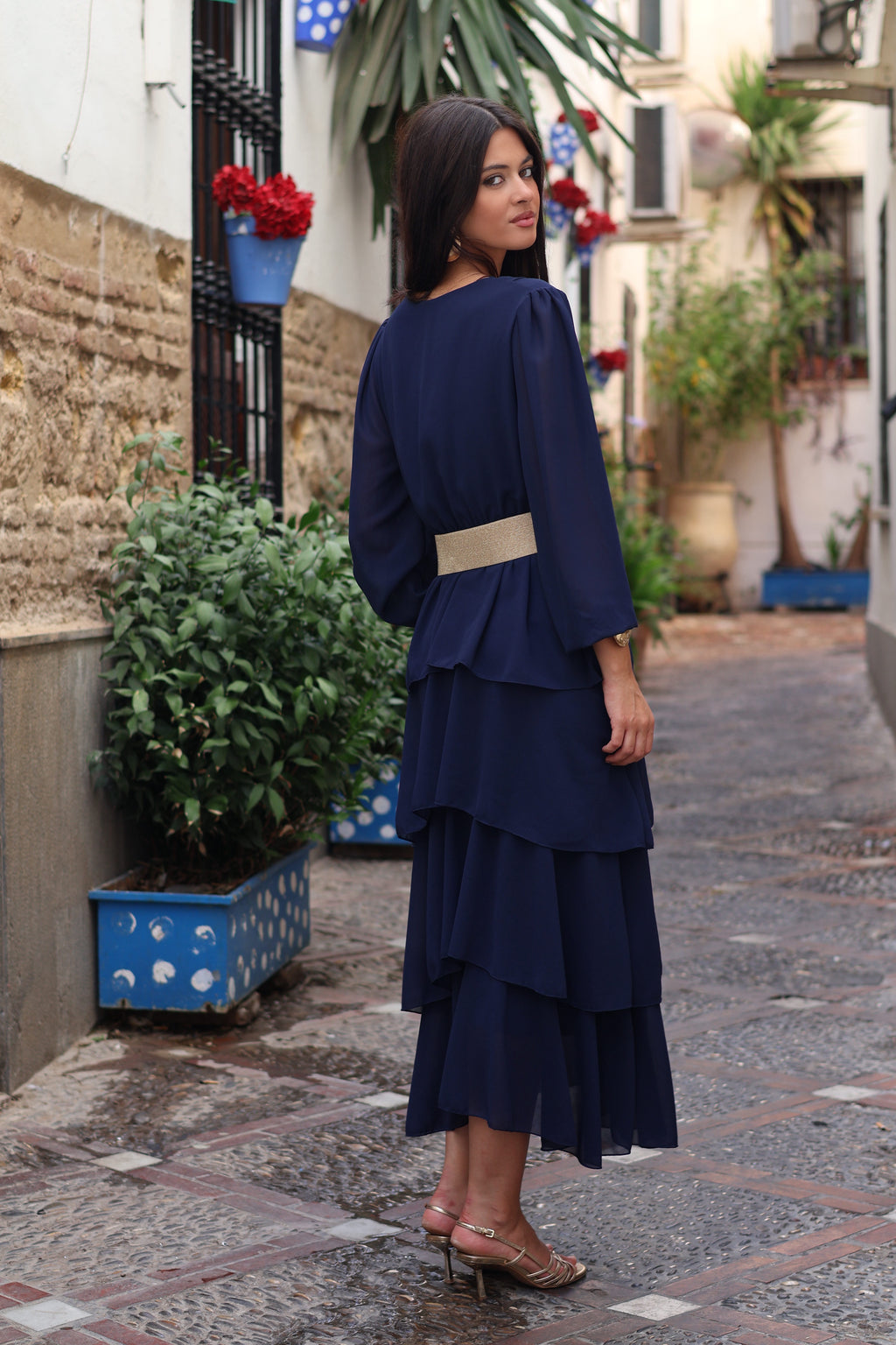 Vestido midi marino | Córdoba