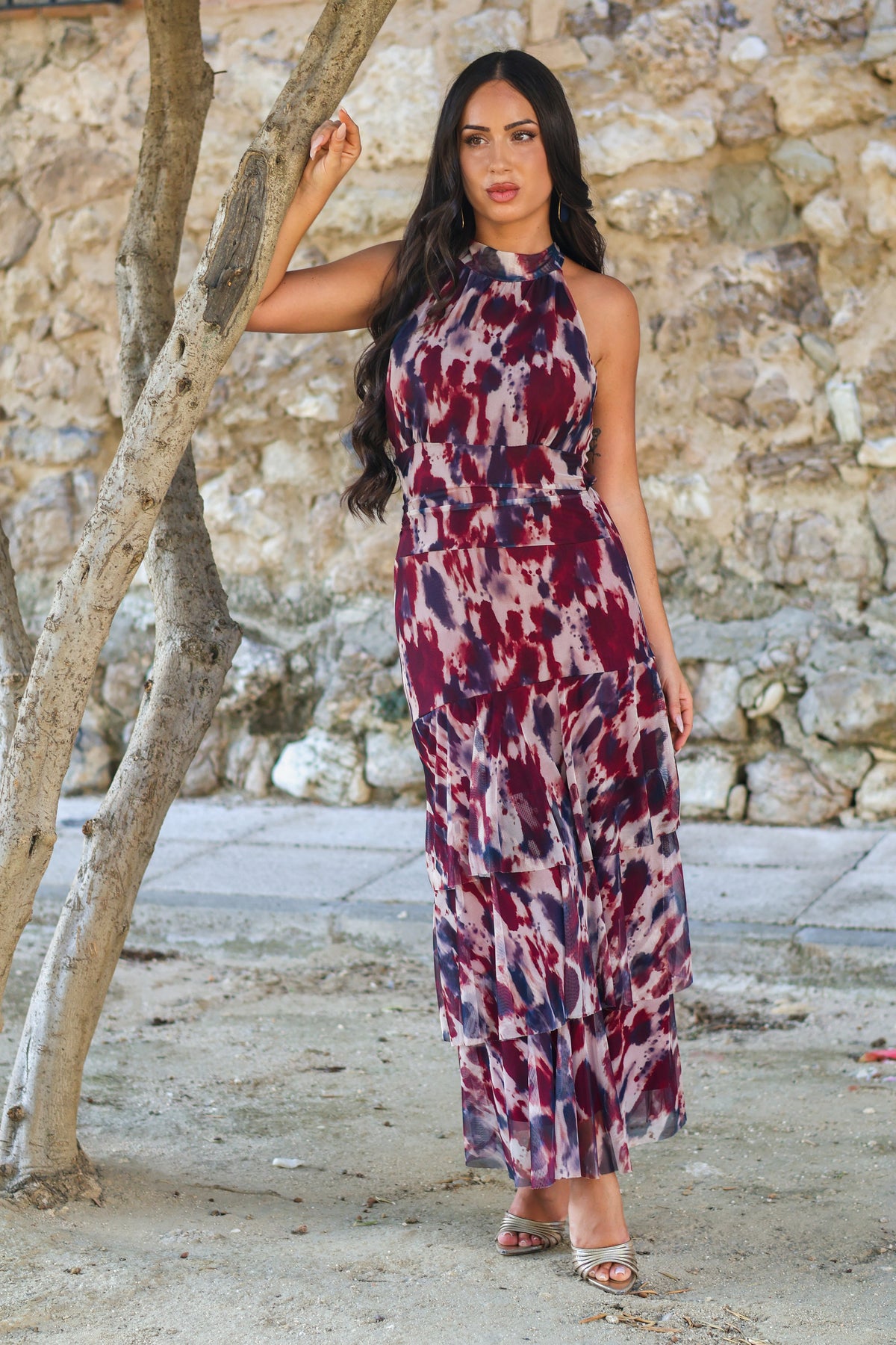 Vestido burdeos| Miriam