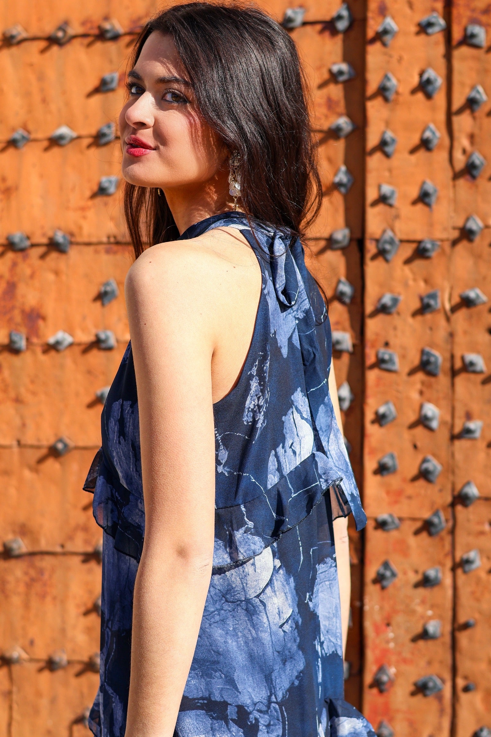Vestido volante marino| Alexia