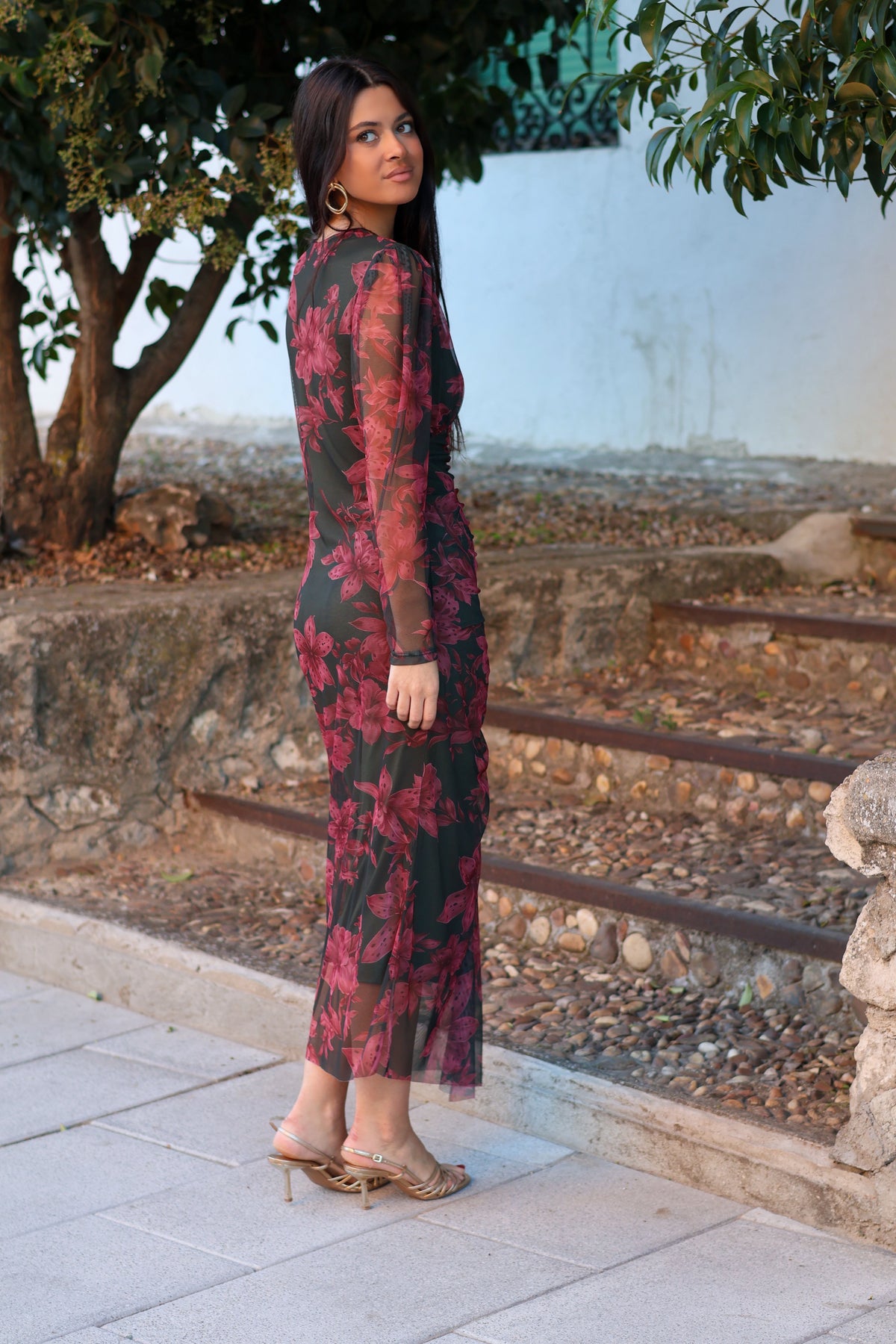 Vestido estampo grisáceo| Amalfi