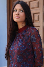Vestido burdeos| Lisa