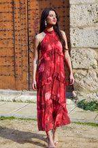 Vestido volante rojo| Alexia
