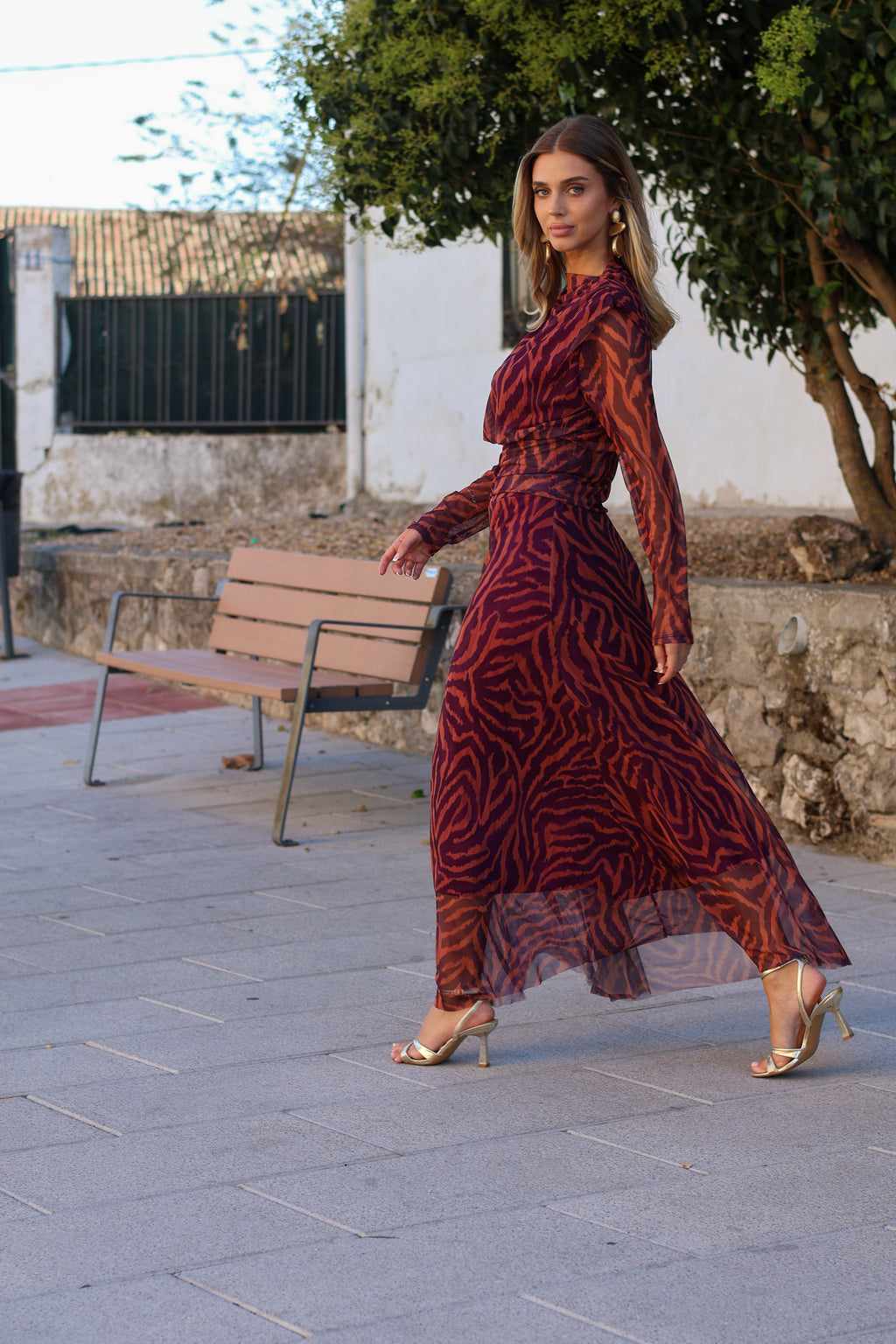 Conjunto estampado morado| Novadeli