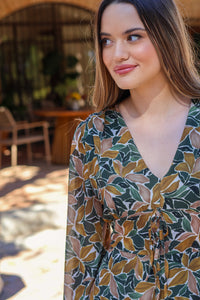 Vestido estampado verde| Vera