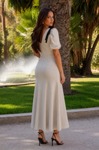 Vestido midi beige| Carolina