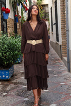 Vestido midi marrón | Córdoba