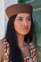 Casquette ovalado marrón| Rafia