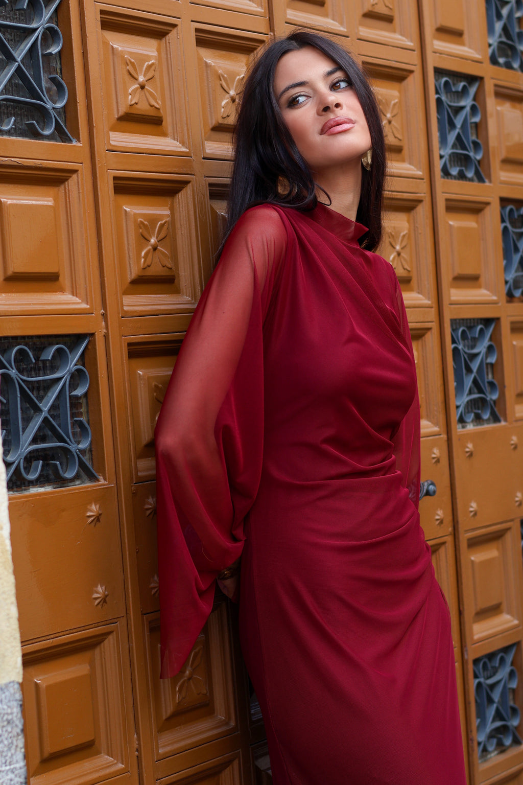 Vestido burdeos| Paula