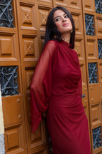 Vestido burdeos| Paula