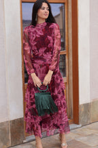 Vestido estampado fucsia| Dalia
