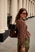 Blusa de lunares con frunces | Apolline