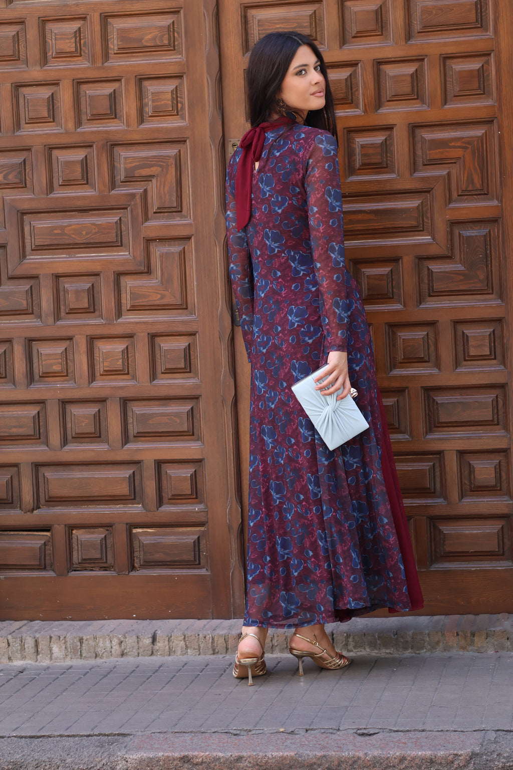 Vestido burdeos| Lisa
