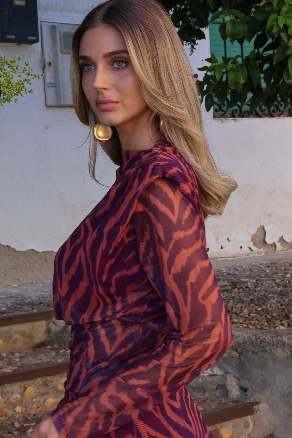 Conjunto estampado morado| Novadeli