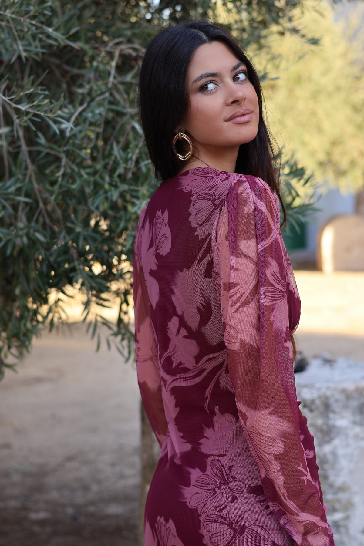 Vestido estampado rosa| Amalfi