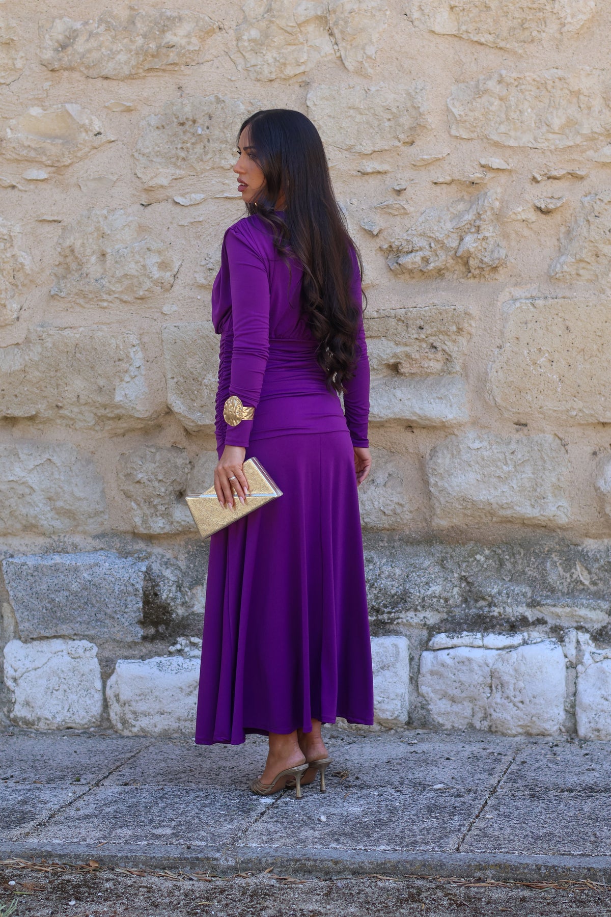 Vestido morado| Olimpia
