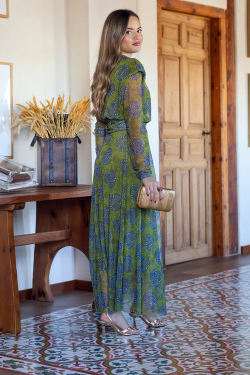 Conjunto estampado verde| Novadeli