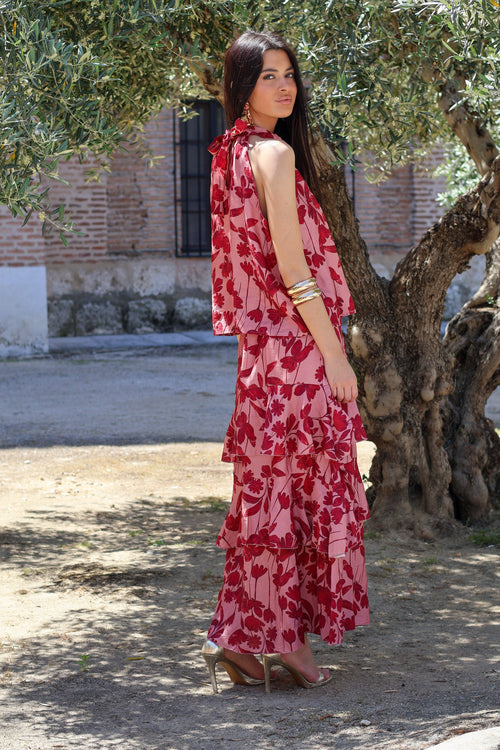 Conjunto estampado rosa| Caribe