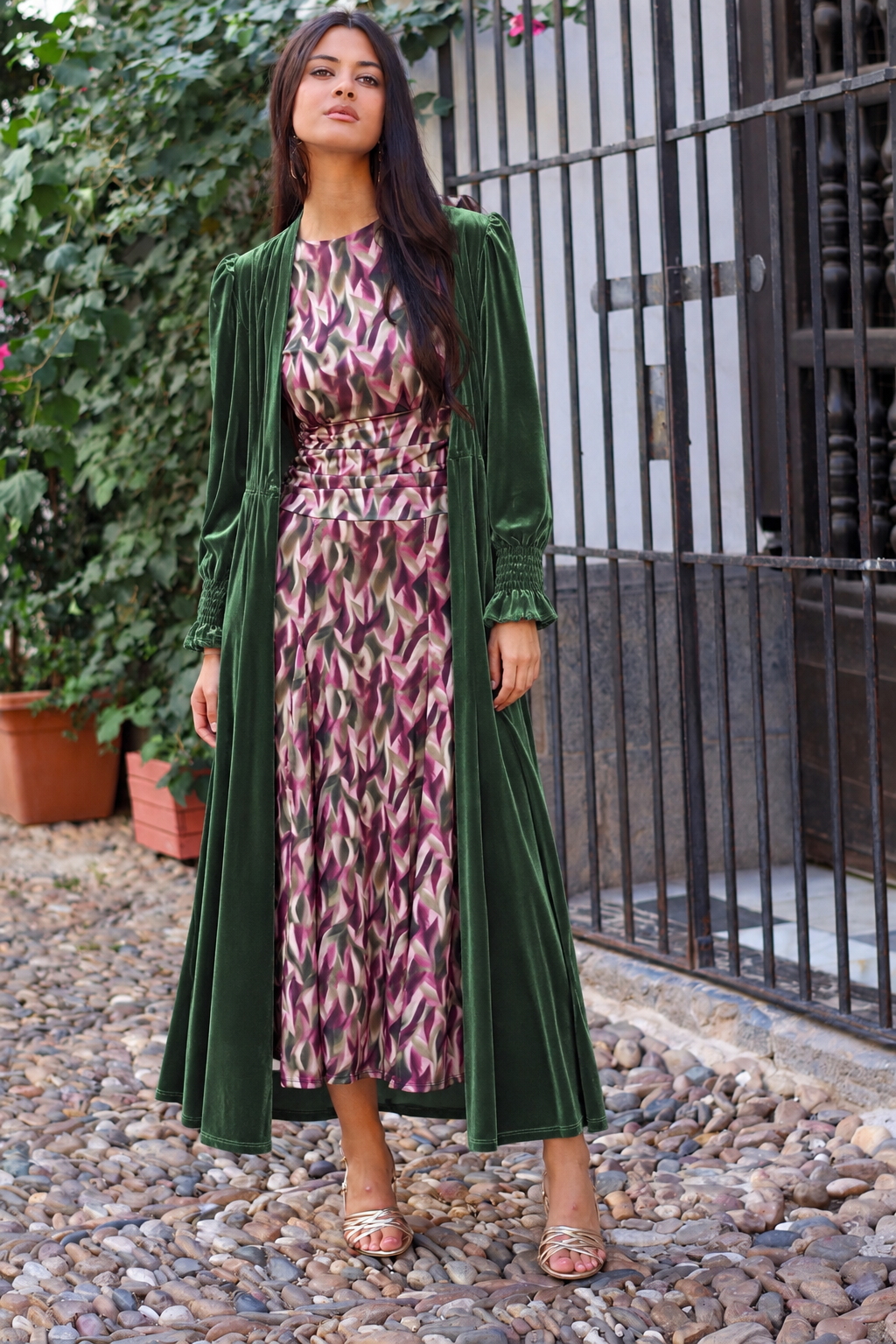 Abrigo terciopelo| Verde