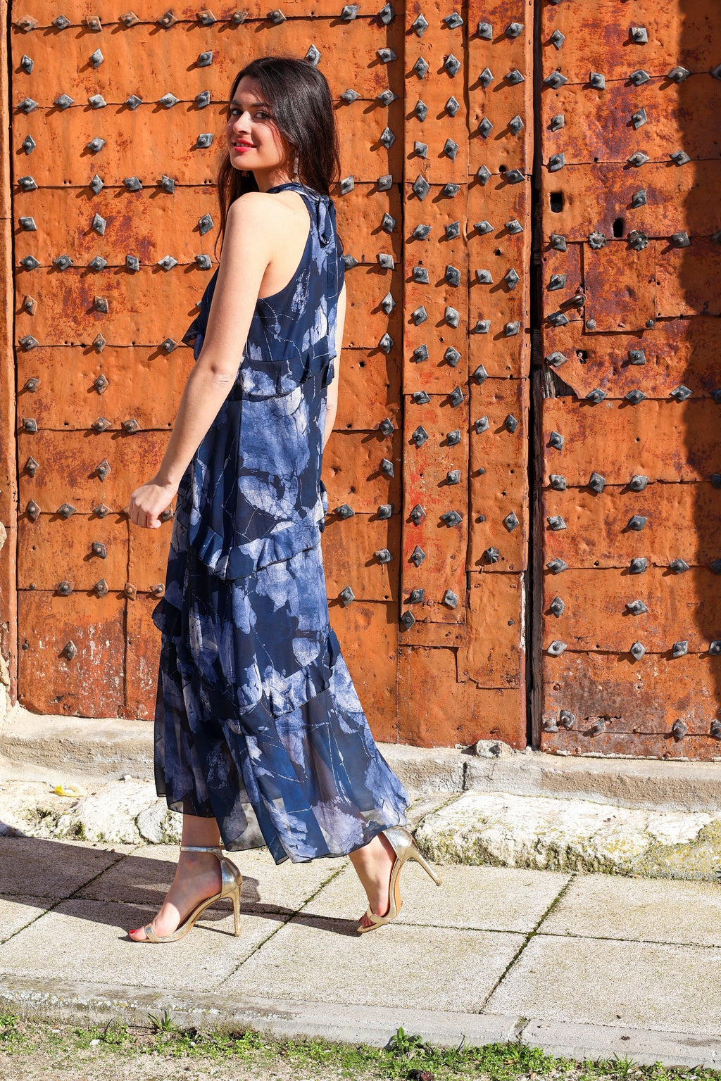 Vestido volante marino| Alexia