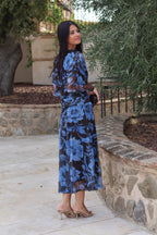 Vestido estampado marrón| Zendaya