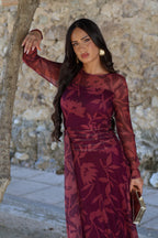 Vestido vino| Sara