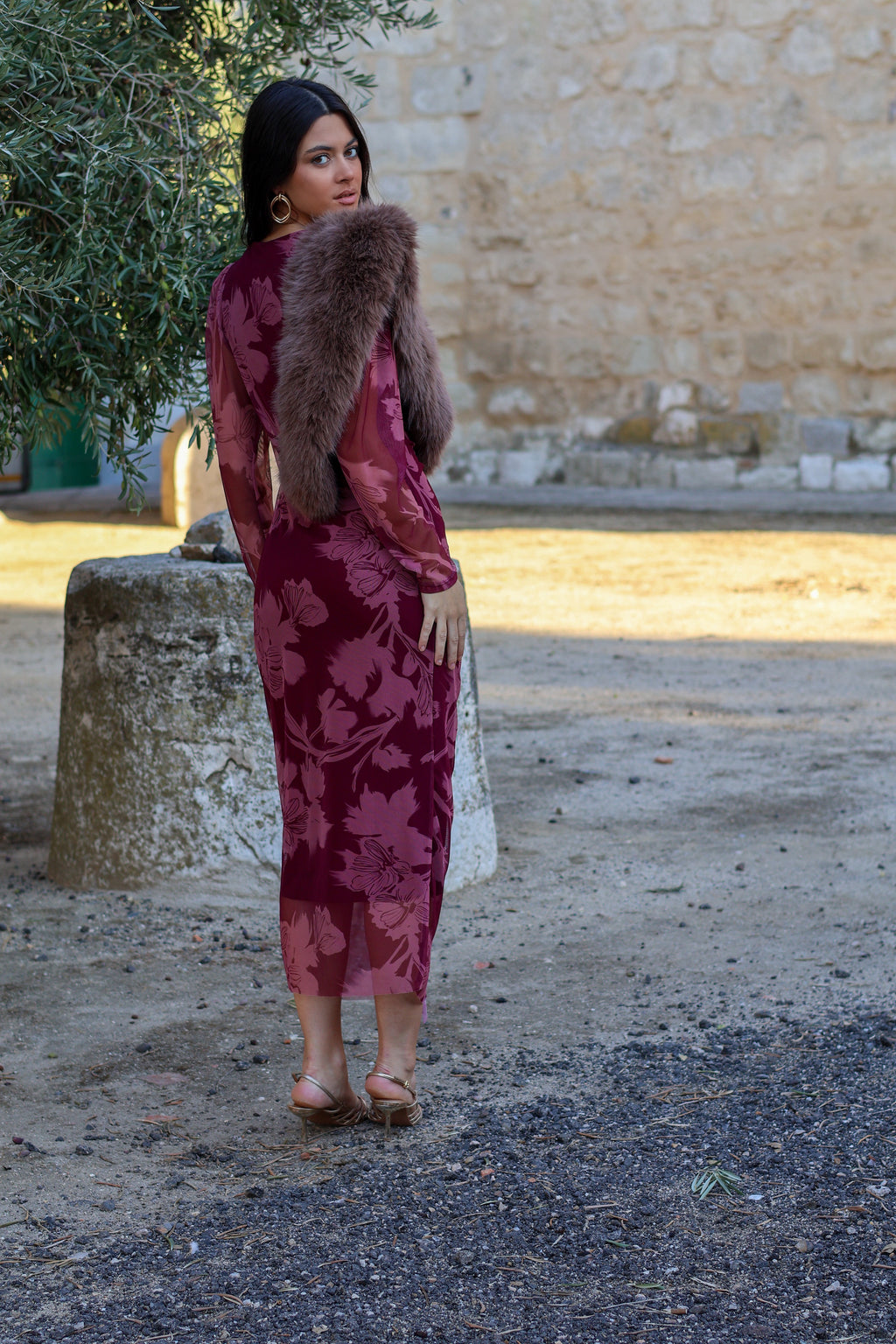 Vestido estampado rosa| Amalfi