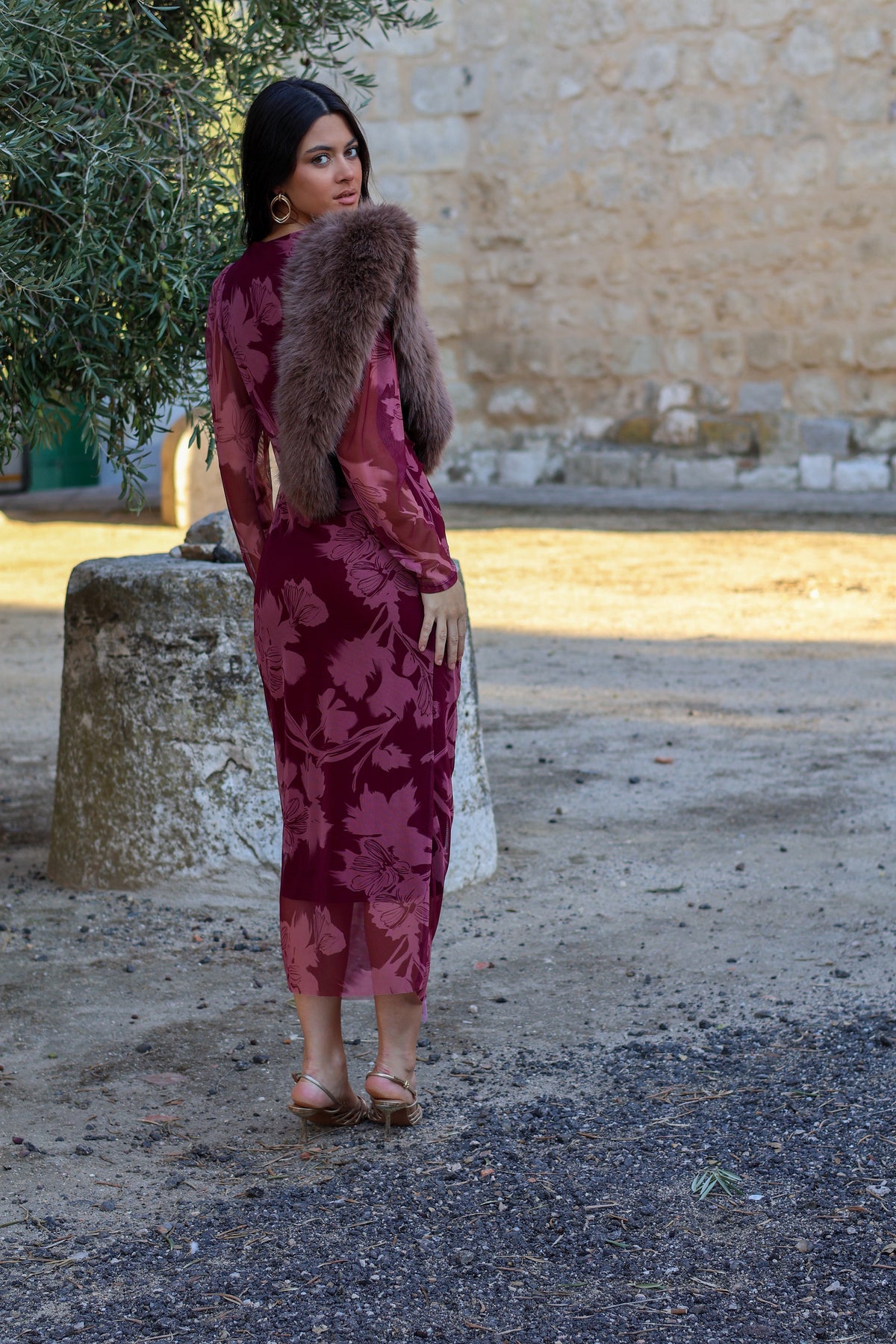 Vestido estampado rosa| Amalfi