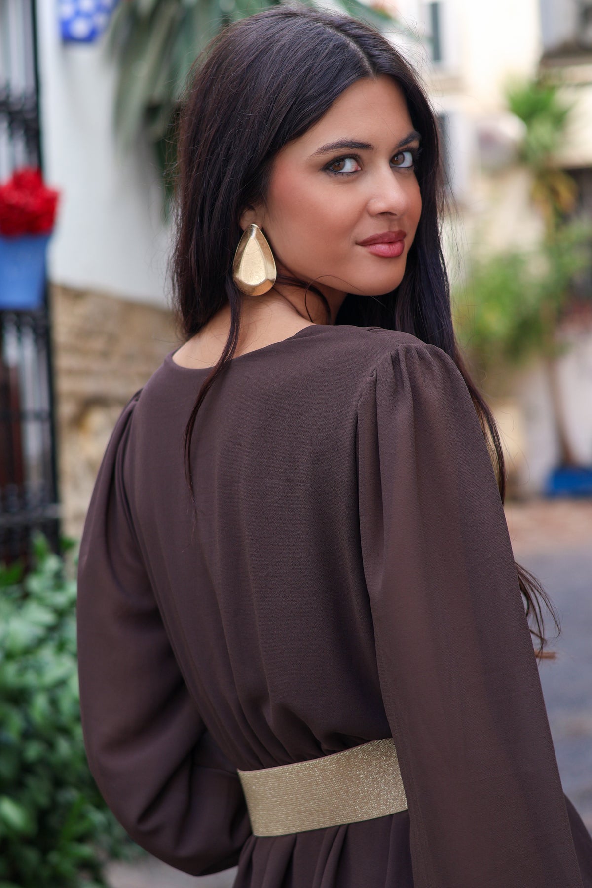 Vestido midi marrón | Córdoba