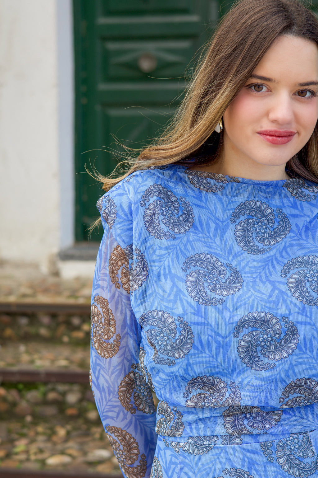 Conjunto estampado azul| Novadeli