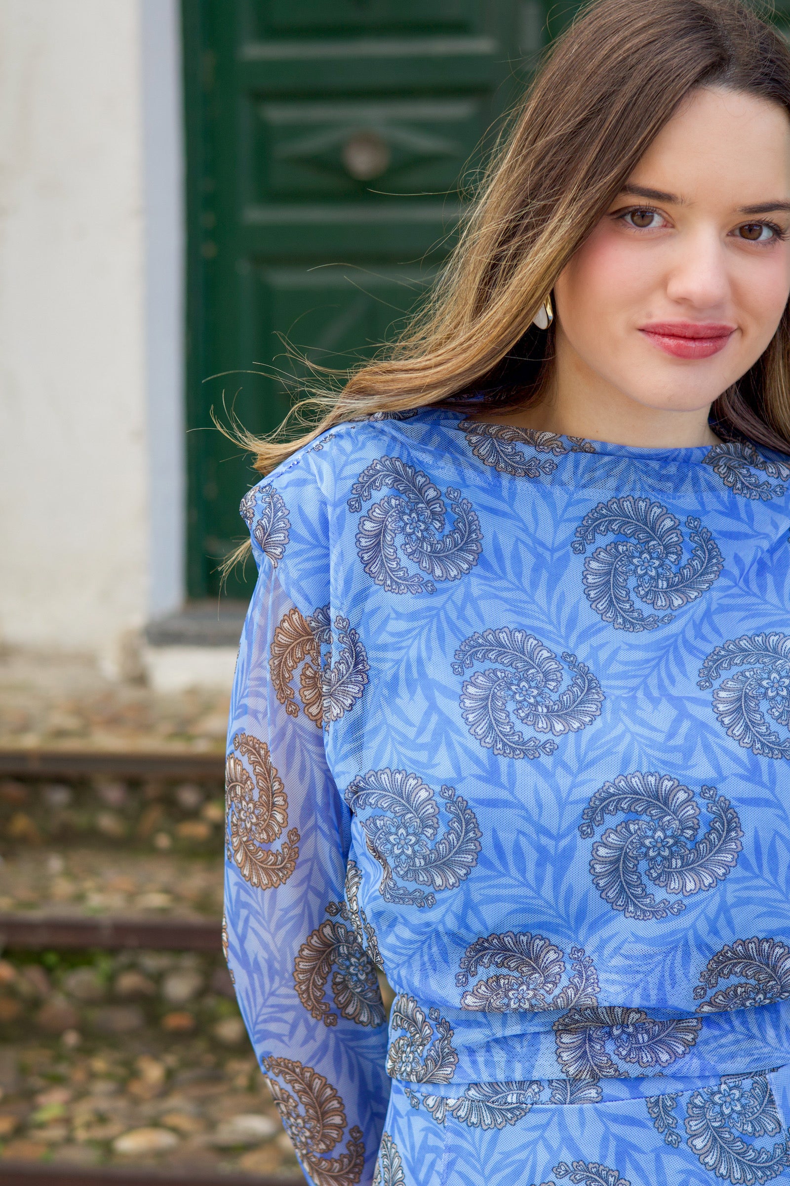 Conjunto estampado azul| Novadeli