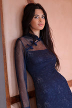Vestido midi marino| Nayara
