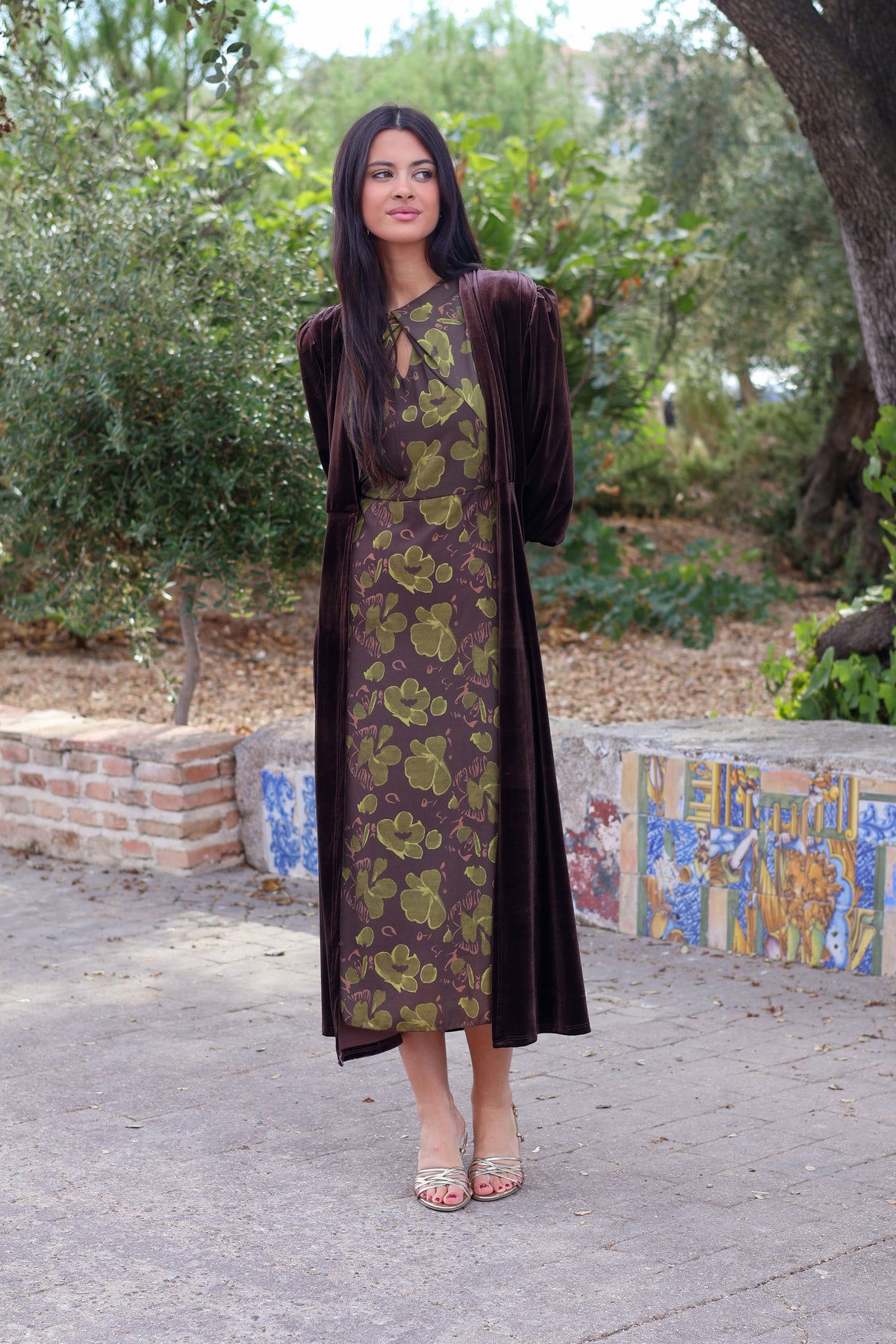 Vestido marrón| Claribel