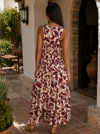 Vestido estampado crema| Caribe
