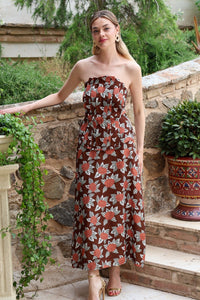 Conjunto estampado marron| Lucia - Moitte invitada