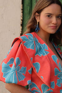Conjunto estampado naranja| Esme - Moitte invitada