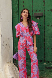 Conjunto estampado rosa| Esme - Moitte invitada