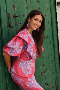 Conjunto estampado rosa| Esme - Moitte invitada