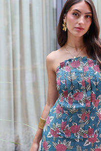 Conjunto estampado turquesa| Lucia - Moitte invitada