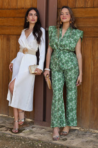 Conjunto estampado verde| Nika - Moitte invitada