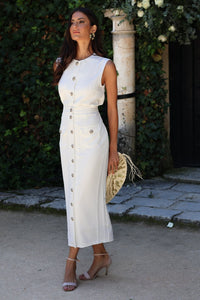 Conjunto midi blanco| Lady - Moitte invitada