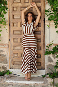 Conjunto multicolor marron| Cuba - Moitte invitada