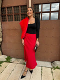 Falda Roja Midi| Yanai - MOITTE