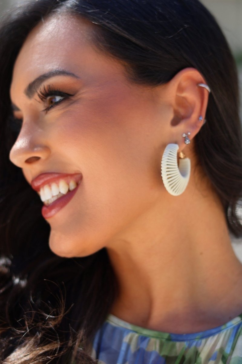 Pendientes aro| Crema - MOITTE
