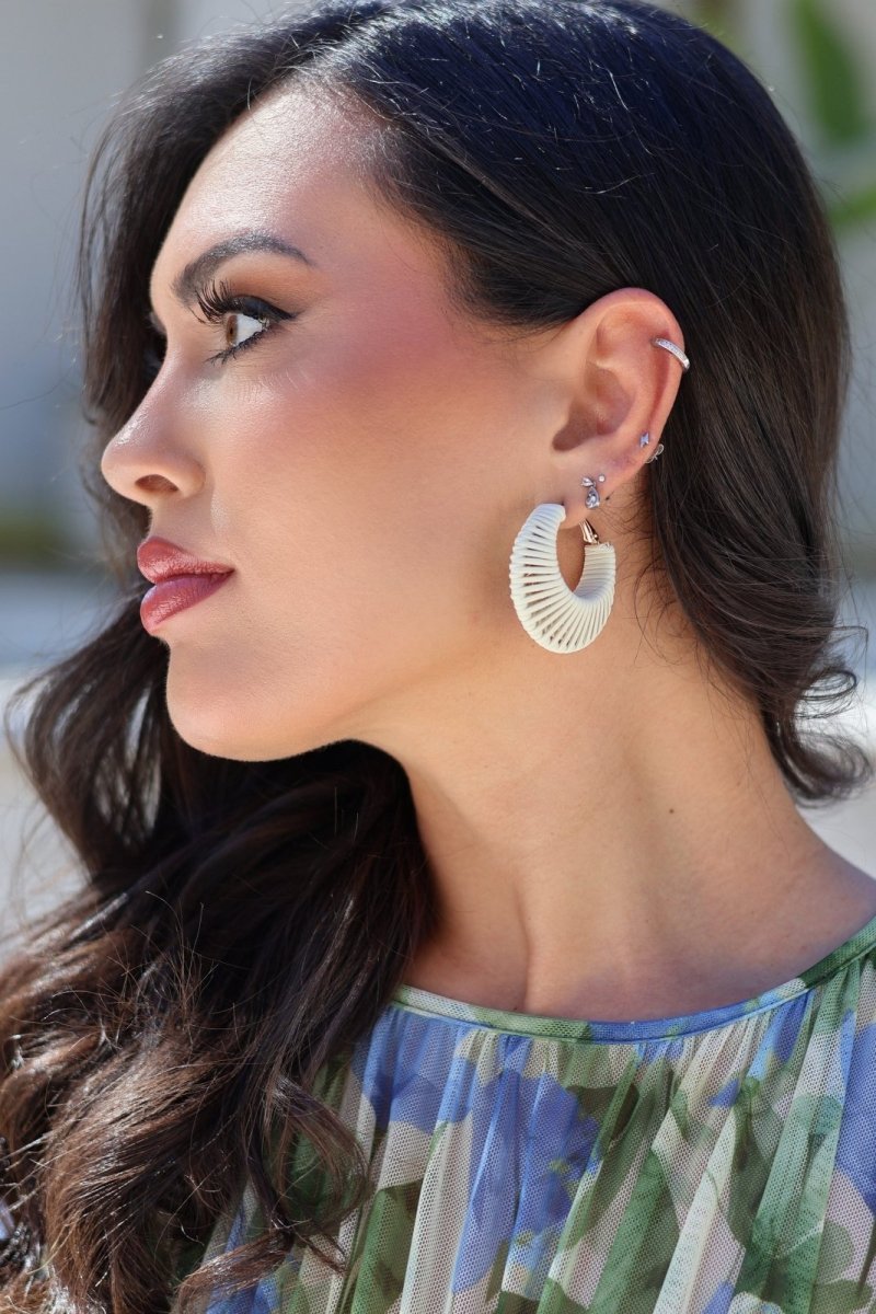 Pendientes aro| Crema - MOITTE
